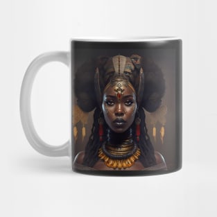 Jeweled Empress: Afrofuturistic Graphic T-Shirt Mug